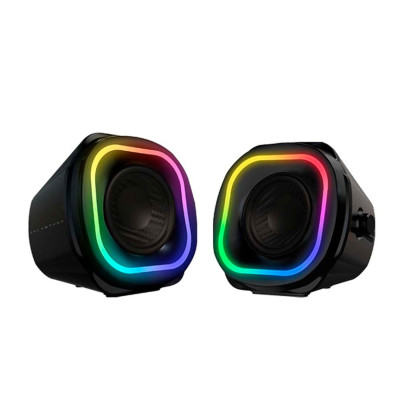 BOCINA GAMER BALAM RUSH GLIMM QUAD BG555 / ALAMBRICA USB / BLUETHOOTH - 3.5 MM / SONIDO ESTEREO / 10 W / ILUMINACION LED /