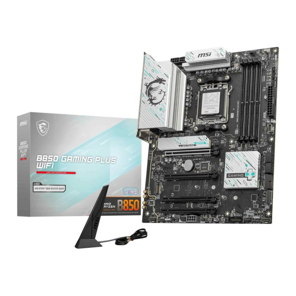 MB MSI B850 AMD S-AM5 9AGEN /4XDRR5 8200HZ/PCIE 5.0/HDMI/4XUSB 3.2/M.2/ATX/GAMA ALTA B850 GAMING PLUS WIFI PZ