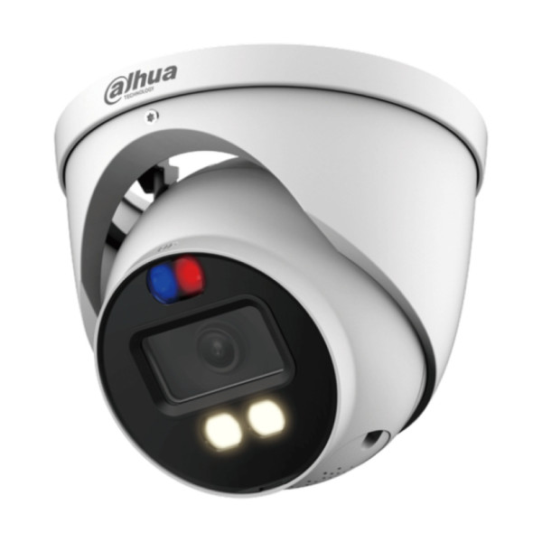 CAMARA ANALOGA/ DAHUA/ HAC-ME1239HN-A-PV/ DOMO TIOC DE 2 MP/ DISUASION ACTIVA LUZ ROJA Y AZUL/ LENTE DE DH-HAC-ME1239HN-A-PV