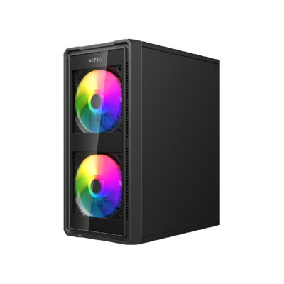 GABINETE ACTECK DOOM ULTRA CRYSTAL GI750C / MINI TORRE / PANELES DE CRISTAL TEMPLADO / FUENTE DE PODER ATX 500W INCLUIDA /