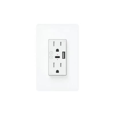 CONTACTO INTELIGENTE DE PARED MIRATI MCP2 / 2 CONTACTOS, 1 USB A, 1 USB C / WIFI 2.4GHZ, BLUETOOTH 4.2 / COMPATIBLE CON ANDROID