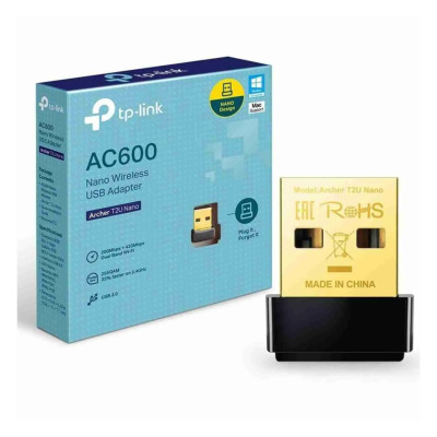 TARJETA DE RED | TP-LINK | ARCHER T2U | USB | DUAL BAND AC600 | 5GHZ 433MBPS O 2.4GHZ | 150MBPS