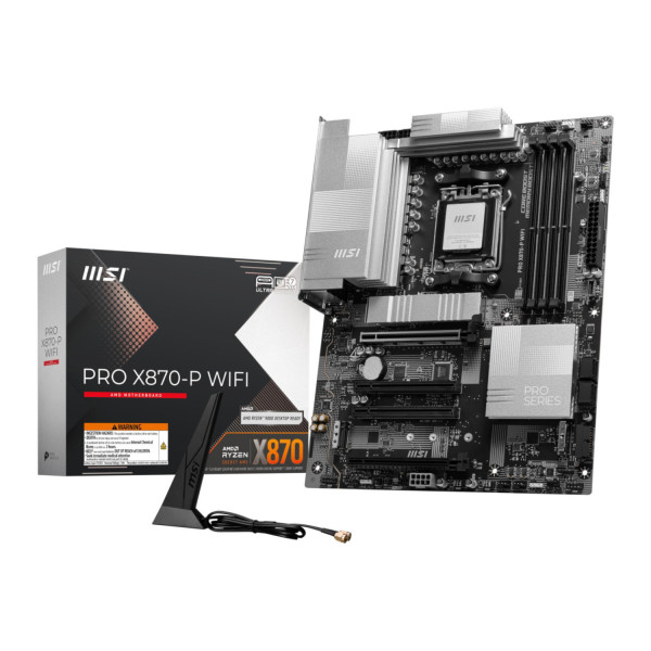 MB MSI X870 AMD S-AM5 9000A GEN/4X DDR5 5000/PCIE 4.0/HDMI/4XUSB 2.0/M.2/ATX/WIFI 6E/BLUETOOTH 5.3/GAMA MEDIA PRO X870-P WIFI