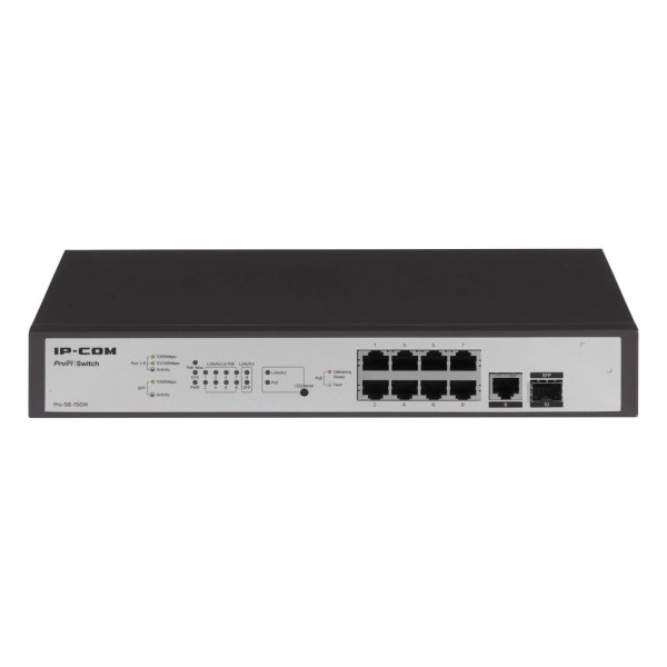 SWITCH TENDA PRO-S8-150W ADMINISTRABLE 8 PUERTOS POE1 FIBRA OPTICA CAPA 3 (L3) ETHERNET 10/100/1000 BASE-T (POE), 1 PUERTO