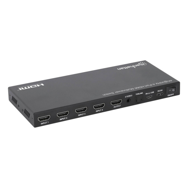 SWITCH/MANHATTAN/208406/SWITCH MULTIVIEWER HDMI DE 4 PUERTOS 4K