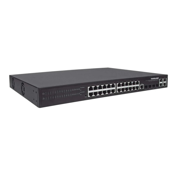 SWITCH/INTELLINET/561426/SWITCH ADMINISTRABLE 24 PUERTOS POE+ CON 4 PUERTOS SFP GIGABIT