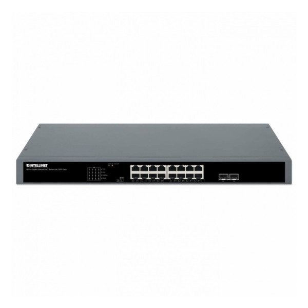 SWITCH/INTELLINET/561983/ SWITCH POE+ CON 16 PUERTOS GIGABIT ETHERNET Y 2 PUERTOS SFP