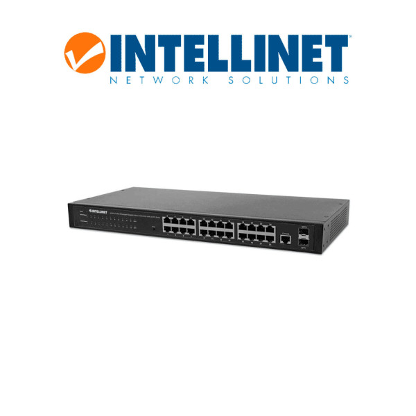 SWITCH,INTELLINET,560917, GB 24 PTOS 19 ,ADMIN + 2 SFP