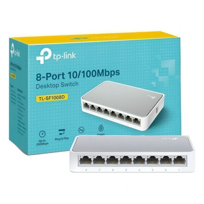 SWITCH TP-LINK LS1008 8 PUERTOS RJ45 10/100 MBPS NO ADMINISTRABLE