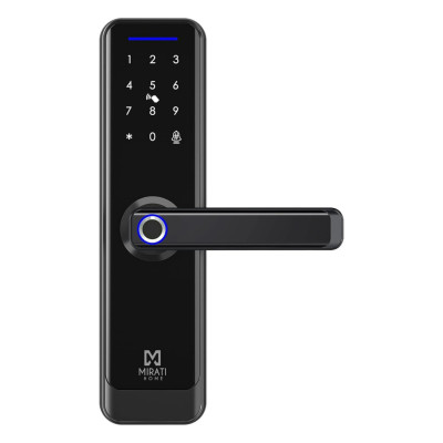 CERRADURA ELECTRONICA INTELIGENTE MIRATI INTERIOR Y EXTERIOR, HUELLA DIGITAL, LLAVE FSICA, TARJETA RF CONTROL DE ACCESO MSL01
