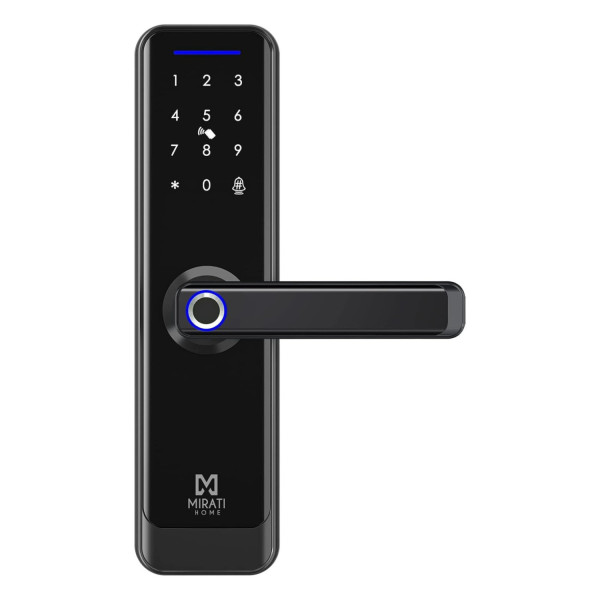 CERRADURA ELECTRONICA INTELIGENTE MIRATI INTERIOR Y EXTERIOR, HUELLA DIGITAL, LLAVE FSICA, TARJETA RF CONTROL DE ACCESO MSL01