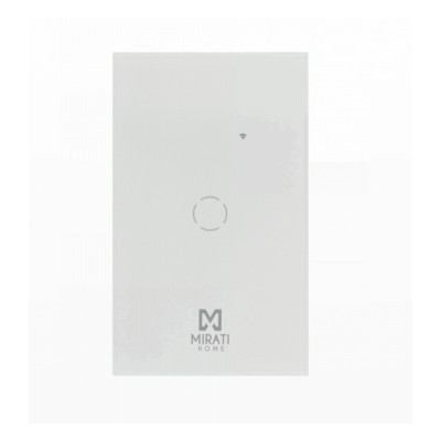 APAGADOR INTELIGENTE DE PARED MIRATI DE 1 APAGADOR TOUCH WIFI 2.4HZ BLUETOOTH // COMPATIBLE CON ANDROID E IOS // FUNCIONA M1SI2