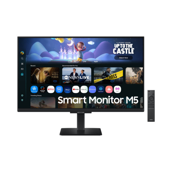 MONITOR LED SAMSUNG 27 PULGADAS /SMART MONITOR M5/ FHD (1920 X 1080)/ VA/ PLANO/ HDMI /BT/ WIFI/ 60 HZ/ NEGRO LS27FM500ELXZX