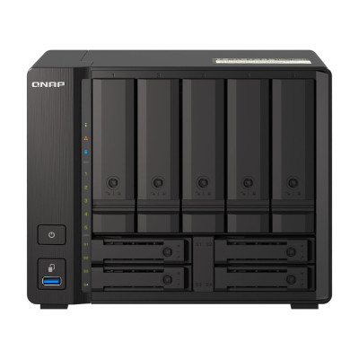NAS QNAP TS-H973AX-8G/ 9 BAHIAS /5 DE 3,5 4 DE 2,5/NUCLEO CUADRUPLE 2.2GHZ/8GB DDR4 SODIMM HASTA 64GB/2 PTO 2,5 TS-H973AX-8G-US