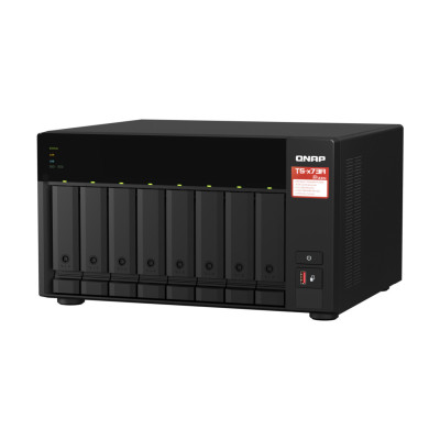 NAS QNAP TS-873A-8G-US /8 BAHIAS SATA DE 3,5 /NCLEO CUADRUPLE 2.2GHZ/ 8GB DDR4 HASTA 64 GB/ LAN 2,5 GBE X2/ USB 3.2 X2/HOT