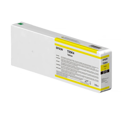 CARTUCHO EPSON MODELO T55K ULTRACHROME HD / HDX AMARILLO, PARA PLOTTER P6000/ P7000/ P8000/ P9000 700 ML T55K400