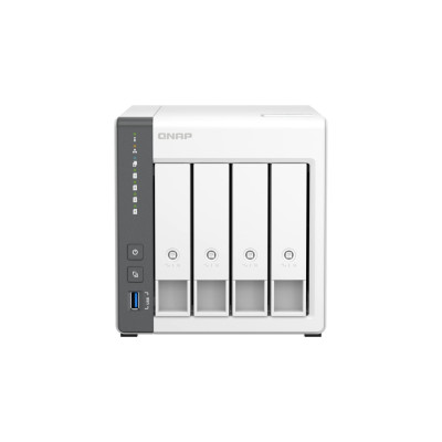 NAS QNAP TS-433-4G /4 BAHIAS NUCLEO CUADRUPLE 2.0 GHZ 4GB DDR3/1 LAN 2,5 GBE/ 1 LAN GBE/USB 3.2 X1/SATA/HOT-SWAP/ TS-433-4G-US