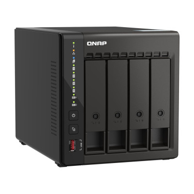 NAS QNAP TS-453E-8G / 4 BAHIAS / TORRE / INTEL CELERON 4NUCLEOS 2.6GHZ / 8GB RAM DDR4 / LAN 2,5GBE2 / HDMI2 / USB TS-453E-8G-US