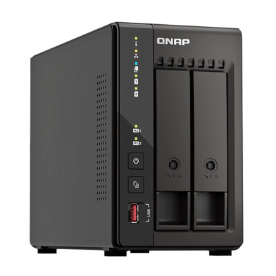 NAS QNAP TS-253E-8G / 2 BAHIAS / TORRE / INTEL CELERON 4NUCLEOS 2.6GHZ / 8GB RAM DDR4 / LAN 2,5GBE2 / WAKE ON LAN TS-253E-8G-US
