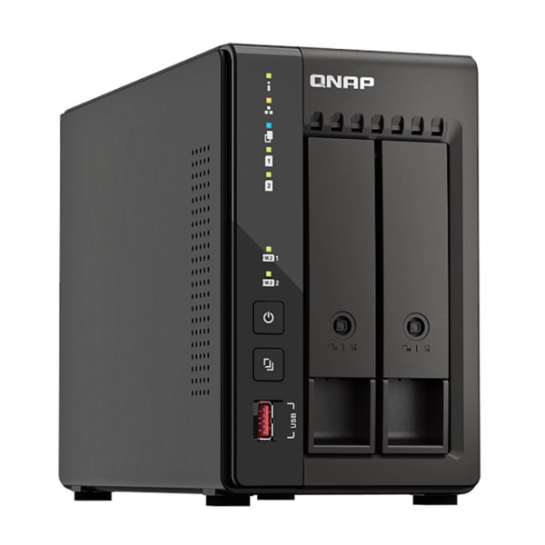 NAS QNAP TS-253E-8G / 2 BAHIAS / TORRE / INTEL CELERON 4NUCLEOS 2.6GHZ / 8GB RAM DDR4 / LAN 2,5GBE2 / WAKE ON LAN TS-253E-8G-US