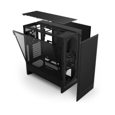 GABINETE NZXT H5 FLOW /BLANCO /VIDRIO TEMPLADO/2 VENTILADORES/F120Q /MID TOWER /USB TIPO C /GAMER CC-H52FW-01
