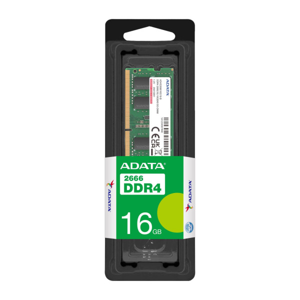 MEMORIA ADATA SODIMM DDR4 16GB PC4-21300 2666MHZ CL19 260PIN 1.2V LAPTOP/AIO/MINI PCS (AD4S266616G19-SGN)