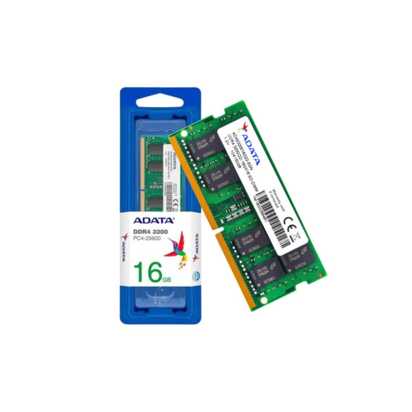MEMORIA ADATA SODIMM DDR4 16GB PC4-25600 3200MHZ CL22 260PIN 1.2V LAPTOP/AIO/MINI PCS AD4S320016G22-SGN