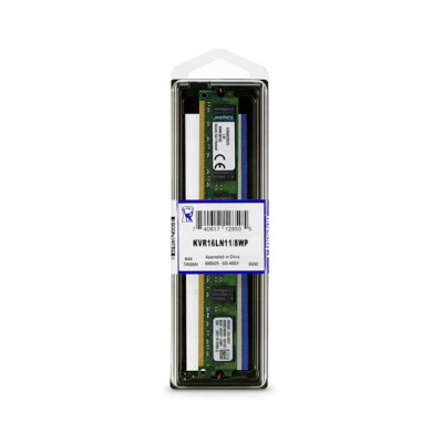 MEMORIA RAM KINGSTON DIMM DDR3L 8GB 1600MT/S VALUERAM CL11 240PIN 1.35V P/PC KVR16LN11/8WP