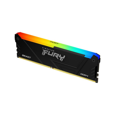 MEMORIA RAM KINGSTON DIMM DDR4 8GB 3600MT/S FURY BEAST BLACK XMP RGB CL17 288PIN 1.35V C/DISIPADOR DE CALOR P/PC/GAMER/ALTO