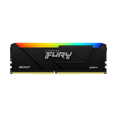 MEMORIA RAM KINGSTON DIMM DDR4 16GB 3200MT/S FURY BEAST BLACK XMP RGB CL16 288PIN 1.35V C/DISIPADOR DE CALOR P/PC/GAMER/ALTO
