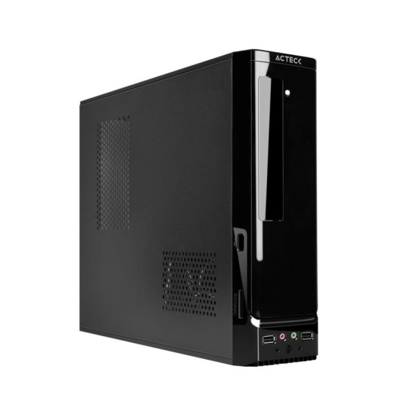 GABINETE ACTECK ATOM GS240 / MICRO TORRE SLIM / MICRO ATX, MINI ITX / FUENTE DE PODER SFX 450W / LECTOR DE TARJETAS / METAL /