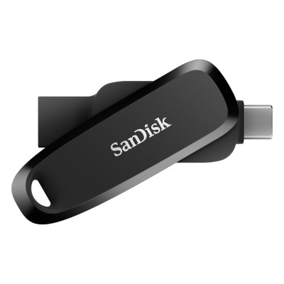MEMORIA SANDISK 256GB USB 3.2 GEN1 PHONE DRIVE PARA ANDROID TIPO-C/TIPO A NEGRO GIRATORIA SDDDC6-256G-G46
