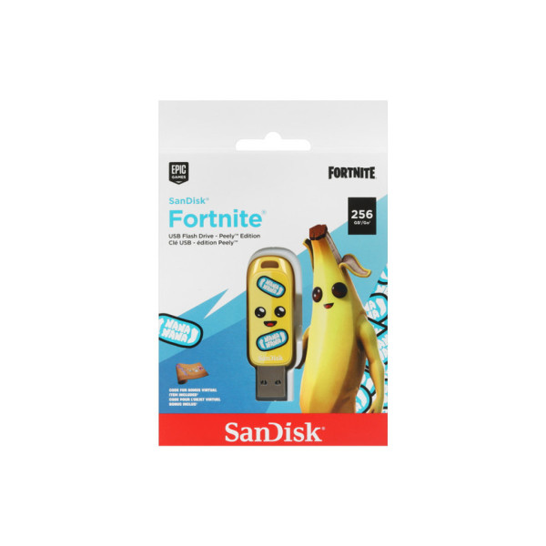 MEMORIA SANDISK 256GB USB 3.2 FORTNITE DRIVE EDICION BANANO SDCZIF-256G-G46