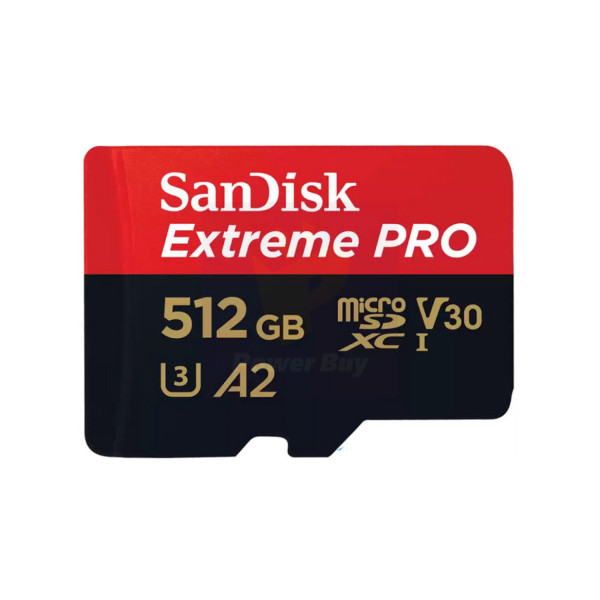 MEMORIA SANDISK MICRO SDXC 512GB EXTREME PRO 200MB/S 4K CLASE 10 A2 V30 C/ADAPTADOR SDSQXCD-512G-GN6MA