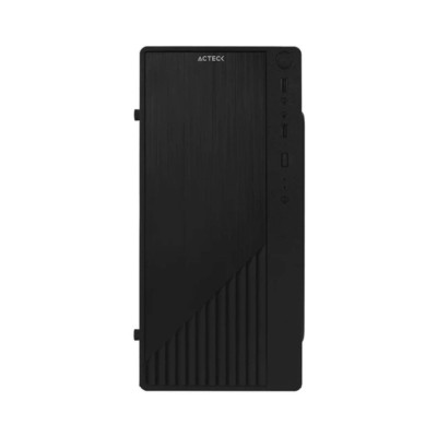 GABINETE ACTECK KIOTO GC220 / MICRO ATX SLIM / MICRO ATX, MINI ITX / FUENTE 500W / PANEL ACRILICO, METAL / NEGRO / AC-933063