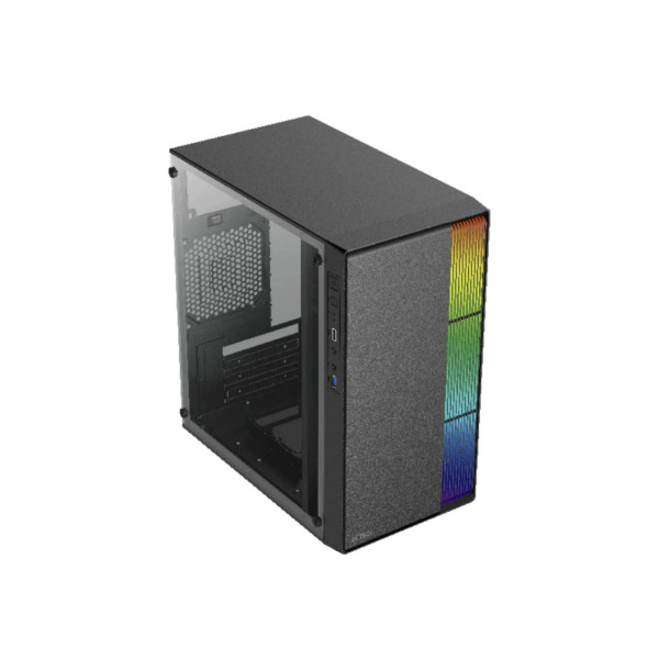 GABINETE ACTECK FUSION II GI440 / MICRO TORRE / MICRO ATX, MINI ITX / FUENTE 500W / ILUMINACION RGB / PANEL ACRILICO, METAL /