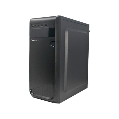 GABINETE MEDIA TORRE QUARONI FRONTAL RGB, ATX, MICRO ATX, MINI ITX/2USB 2.0 1USB 3.0/USB 3.0/FUENTE 500 W/NEGRO QCHT-05