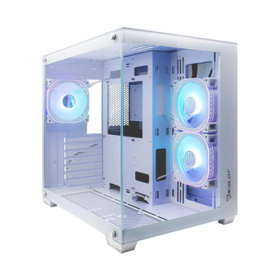 GABINETE OCELOT GAMING W-CUBE 2 / MID TOWER / ATX, M-ATX, ITX / PANEL LATERAL Y FRONTAL DE CRISTAL TEMPLADO / INCLUYE 3