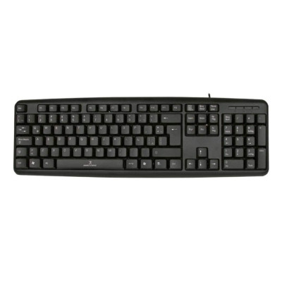 TECLADO ALAMBRICO RESISTENTE A SALPICADURAS Y DERRAMES TECLAS DE MEMBRANA CONECTOR USB PERFECT CHOICE - NEGRO PC-201038