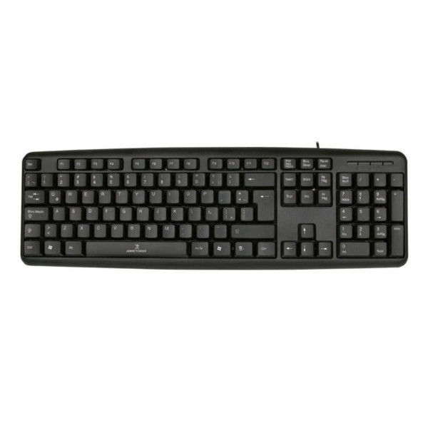 TECLADO ALAMBRICO RESISTENTE A SALPICADURAS Y DERRAMES TECLAS DE MEMBRANA CONECTOR USB PERFECT CHOICE - NEGRO PC-201038