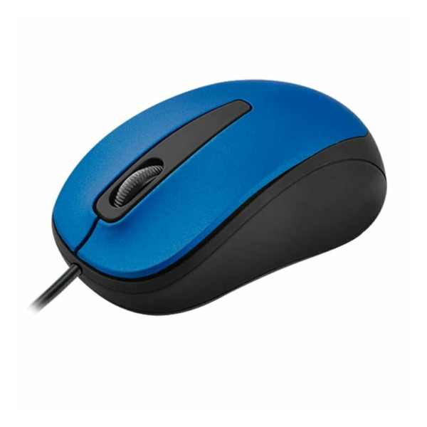MOUSE OPTICO QUARONI ALAMBRICO COLOR AZUL 1200 DPI MAQ02A