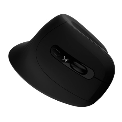 MOUSE VERTICAL INALAMBRICO 800 A 1200 DPI SILENCIOSO CONECTOR USB ERGONOMICO PERFECT CHOICE SNOUSE - NEGRO PC-045199