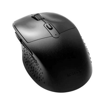 MOUSE ACTECK OPTIMIZE ERGO MI680 / INALAMBRICO / DUAL / RECEPTOR USB - BLUETOOTH / LASER / 1600 DPI / NEGRO / AC-934077