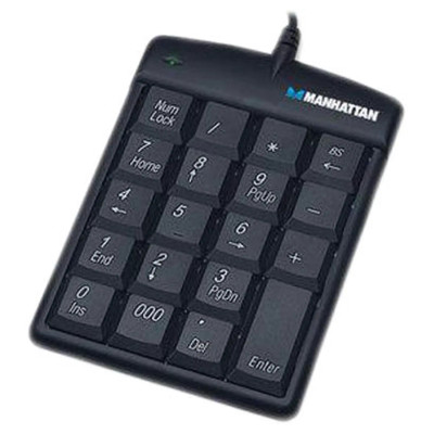 TECLADO,MANHATTAN,176354, NUMERICO USB NEGRO