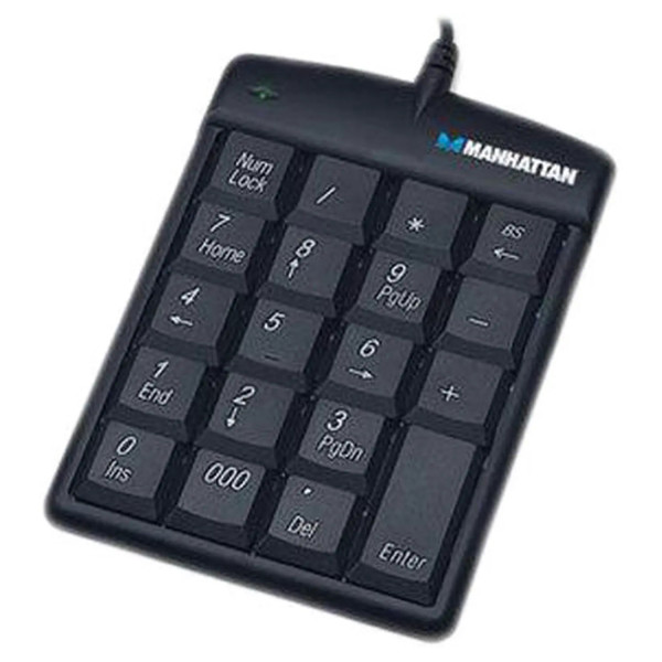 TECLADO,MANHATTAN,176354, NUMERICO USB NEGRO