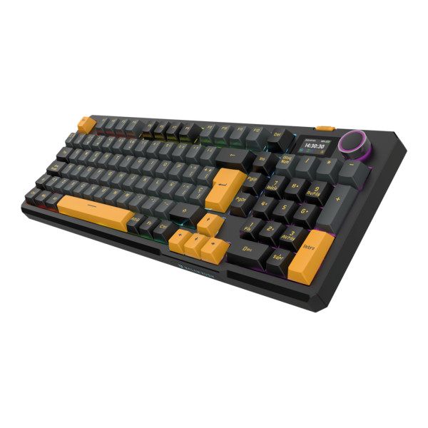 TECLADO GAMER BALAM RUSH DEFEAT LEVEL GK3 / INALAMBRICO / MECANICO GASKET / ESPAÑOL / ILUMINACION RGB / PANTALLA INTELIGENTE