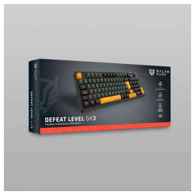 TECLADO GAMER BALAM RUSH DEFEAT LEVEL GK3 / INALAMBRICO / MECANICO GASKET / ESPAÑOL / ILUMINACION RGB / PANTALLA INTELIGENTE