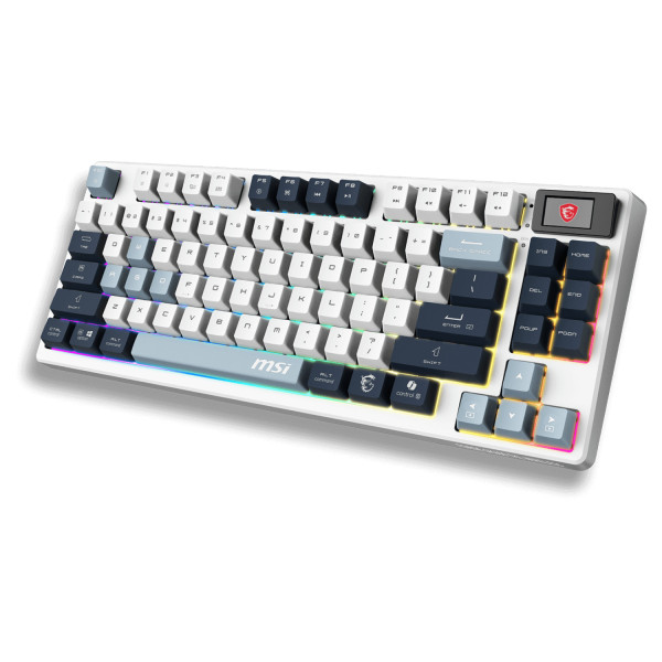TECLADO INALMBRICO MSI FORGE FORGE GK600 TKL W SKY US INALMBRICO / BLUETOOTH / USB 2.0 / RGB
