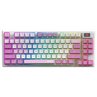 TECLADO INALÁMBRICO MSI FORGE GK600 TKL W VIOLET US INALÁMBRICO / BLUETOOTH / USB 2.0 / RGB