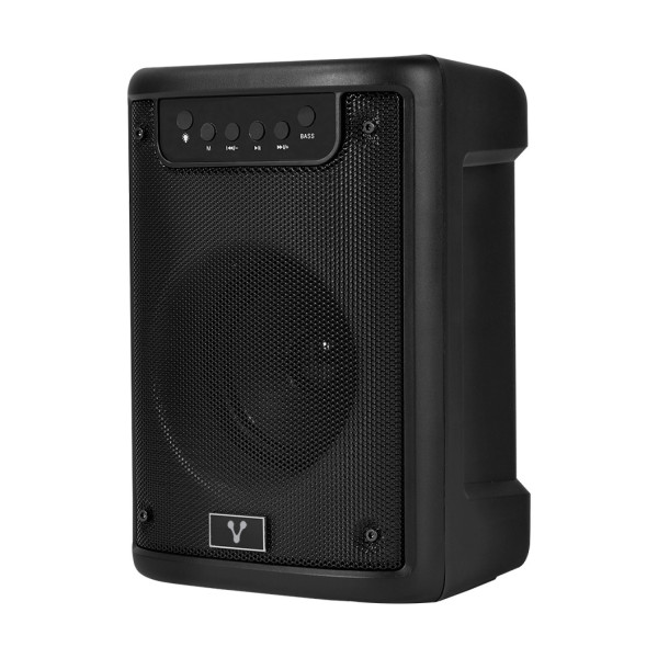 MINI BAFLE PORTATIL / VORAGO / KSP-205 / NEGRO / 4 PULGADAS / TWS / BLUETOOTH / RECARGABLE / RGB
